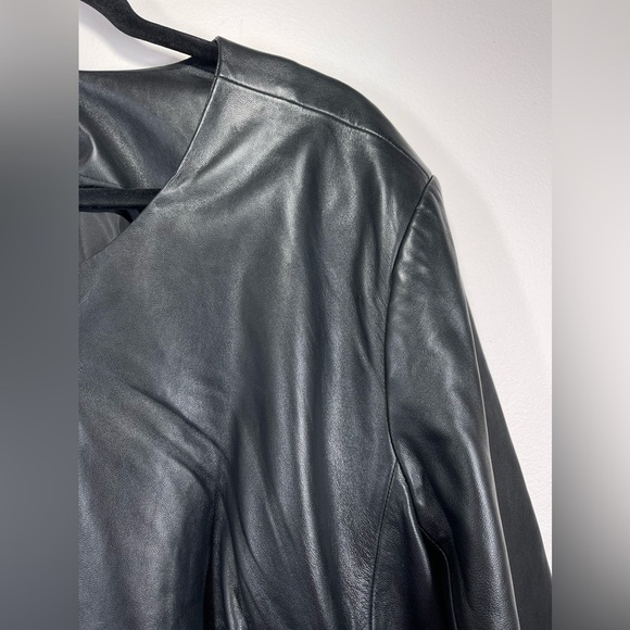 NWT HALOGEN Women’s Plus Size 100% Leather Jacket Size 24W - Picture 11 of 16